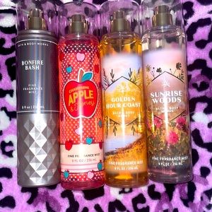 Bbw body mists x4